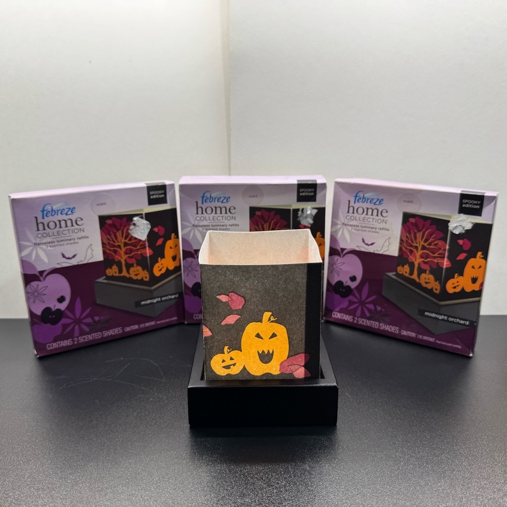 Febreze Home Collection Halloween Flameless Luminaries- Black and Orange